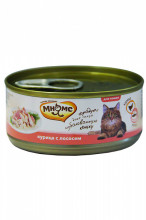 Мнямс консервы для кошек Курица с лососем в нежном желе 70г  0804